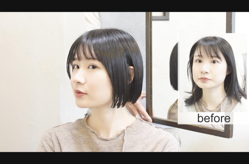 エラ張りさんでもOK！おしゃれ切りっぱなしボブ