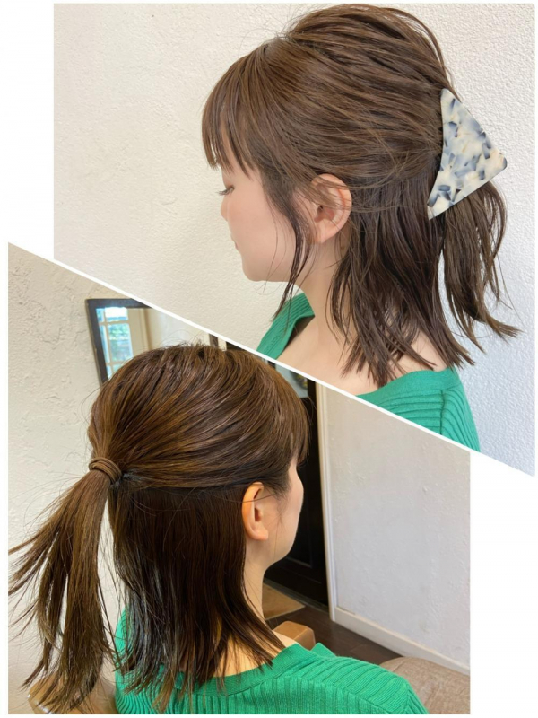 簡単アレンジハーフアップ